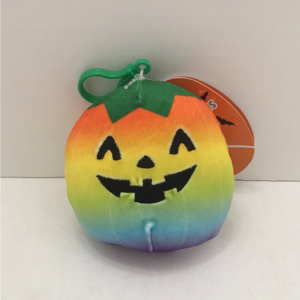 3.5” Staley the Pumpkin Squishmallows Clip-on a clip